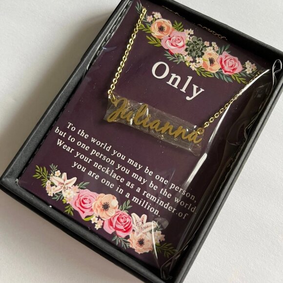 ‘Julianna’ 18K Gold Plated Stainless Steel Love Pendant Necklace - Picture 2 of 3